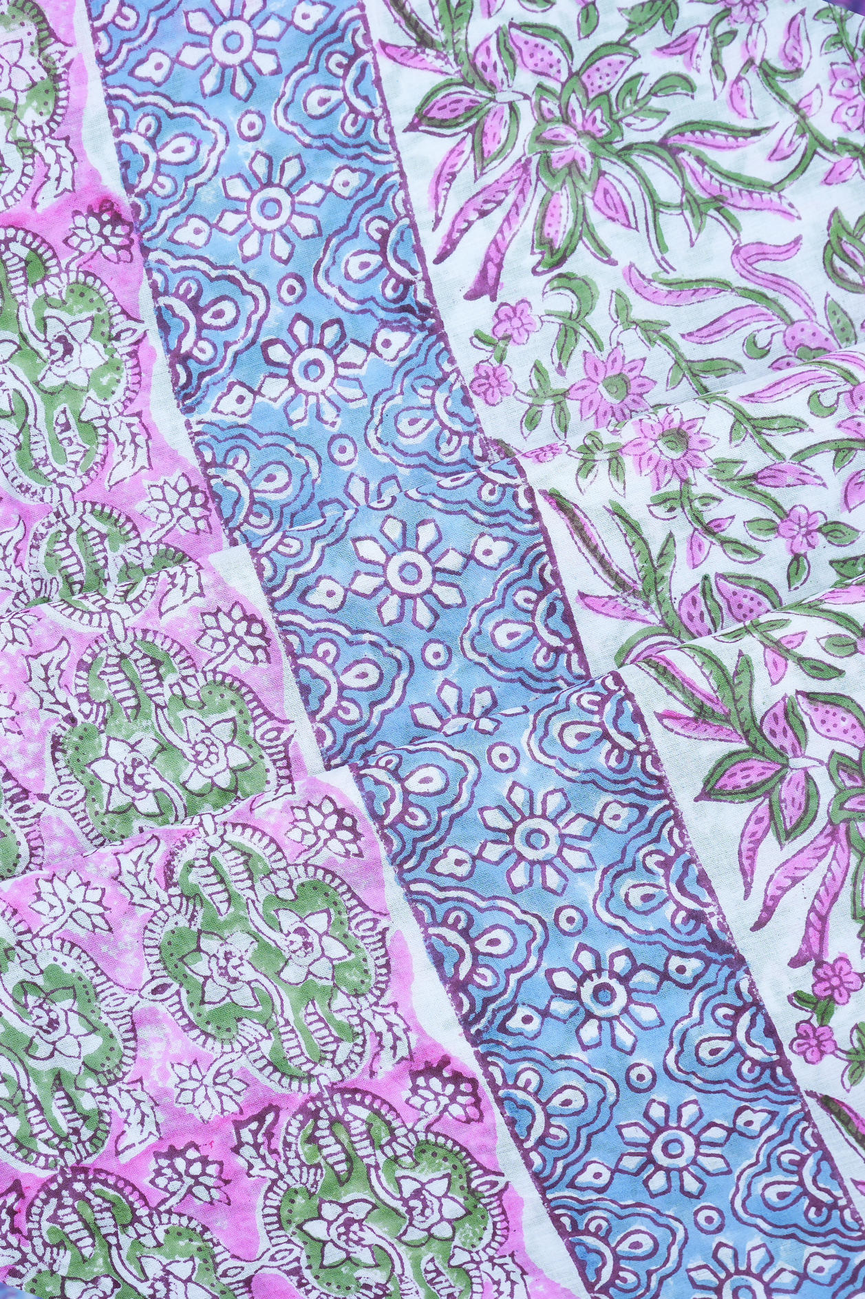 Floral Paisley Design Multicolor Jaipur Cotton Saree