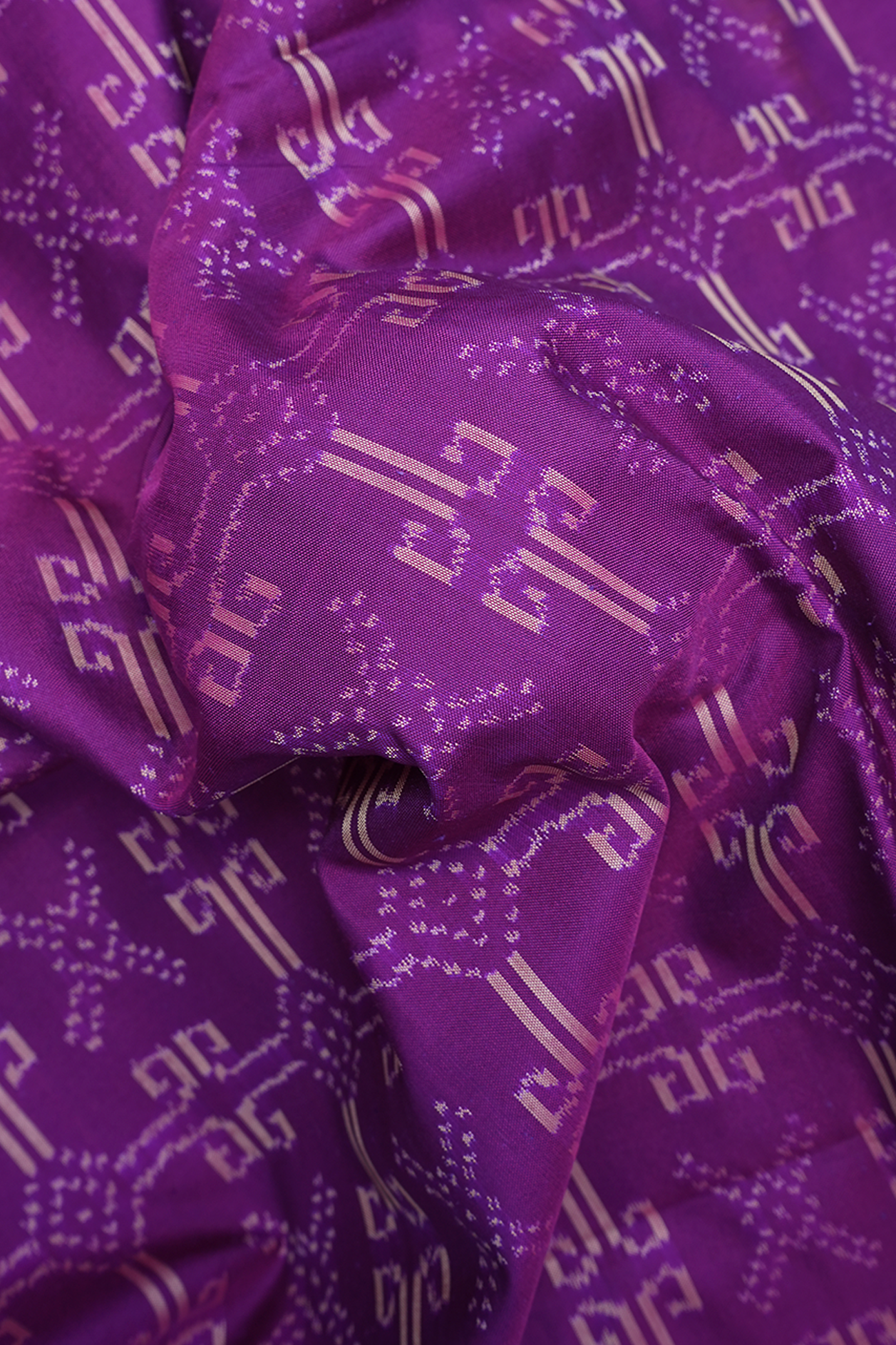 Allover Design Purple Pochampally Silk Saree