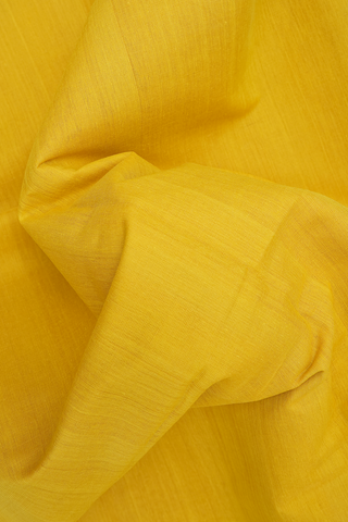 Threadwork Buttas Sunflower Yellow Bengal Cotton Saree