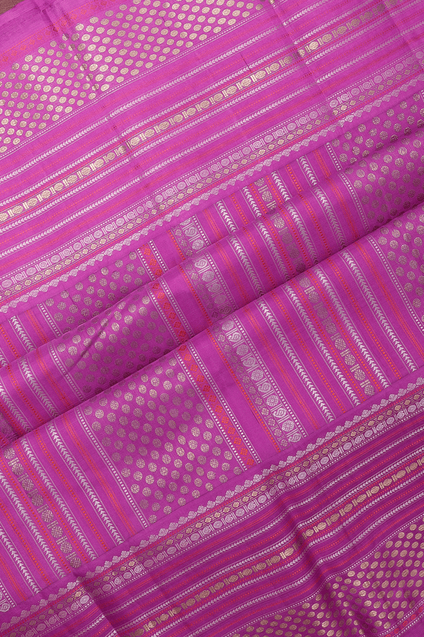 Korvai Zari Border Plain Mint Blue Kanchipuram Silk Saree