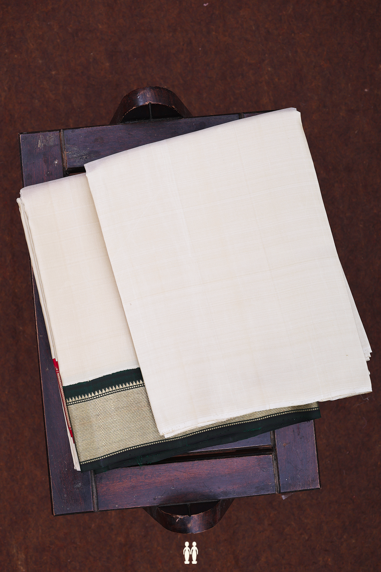 Ganga Jamuna Border Brown Silk Dhoti With Shirt Material