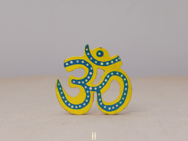 Wooden Om Symbol For Fridge Magnet