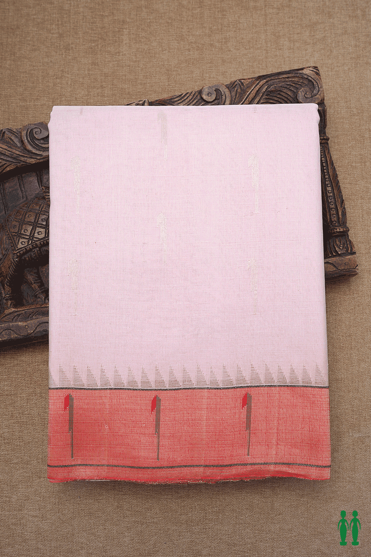Muniya Design Powder Pink Paithani Silk Saree