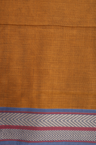 Arrow Threadwork Buttas Golden Brown Coimbatore Cotton Saree
