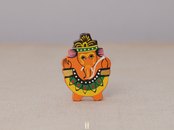 Wooden Ganesha For Fridge Magnet