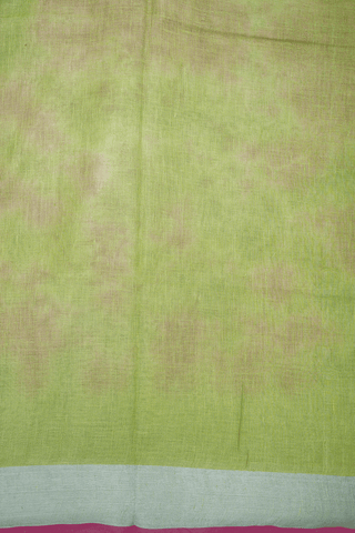 Allover Design Green And Pink Semi Linen Saree