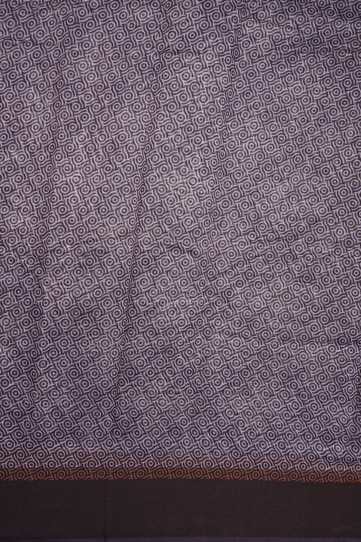 Allover Printed Design Greyish Purple Chanderi Cotton Saree