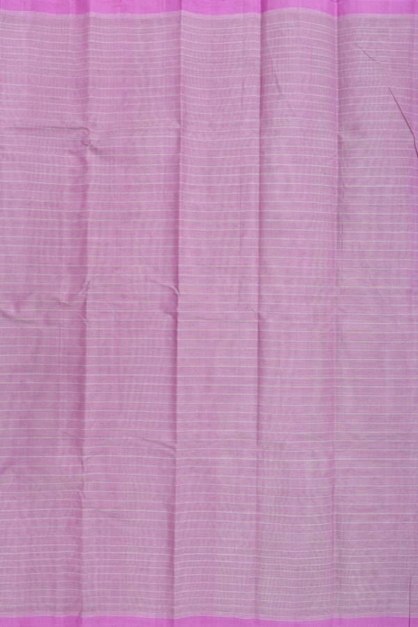 Kanchi Cotton Saree In Purple With Self Stripes Design