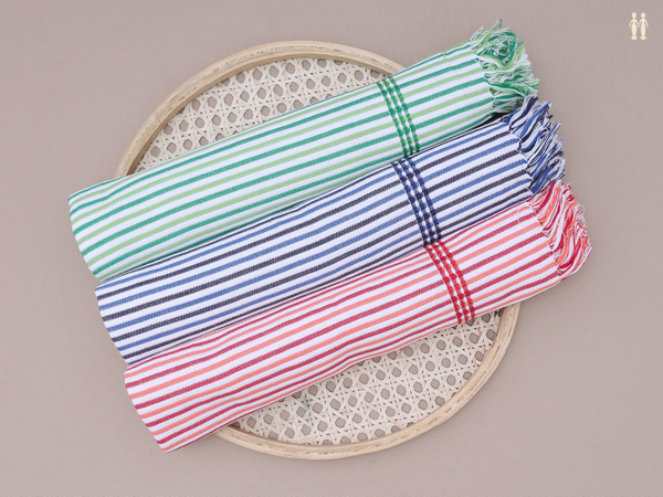 Multicolor Set Of 3 Cotton Towel
