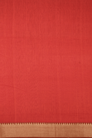 Twill Weave Border Chilli Red Mangalagiri Cotton Saree