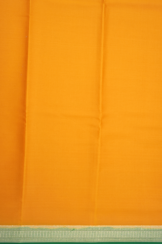 Contrast Border Plain Honey Orange Mysore Silk Saree