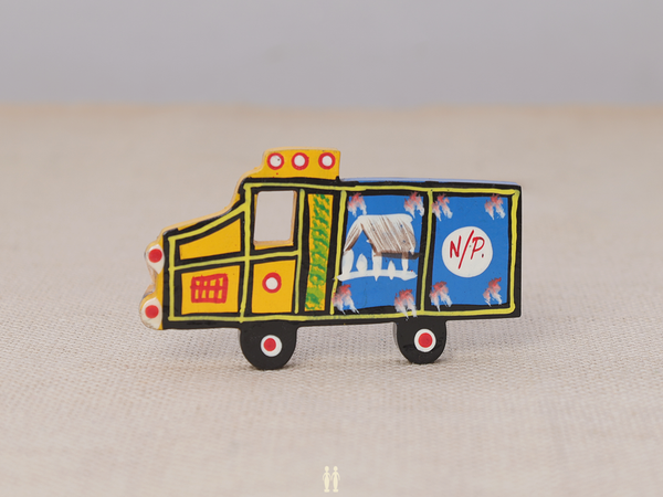 Wooden Lorry For Fridge Magnet