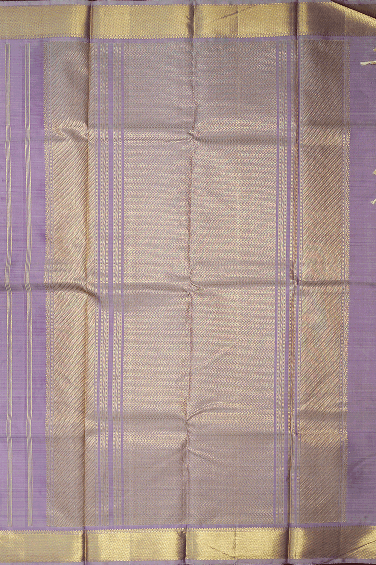 Peacock And Diamond Motifs Dual Tone Kanchipuram Silk Saree