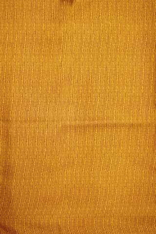 Allover Design Golden Yellow Printed Silk Saree