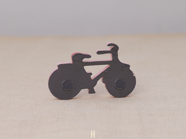 Wooden Cycle For Fridge Magnet