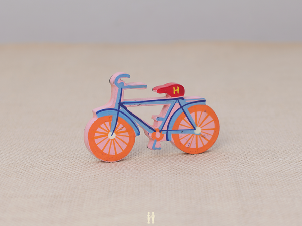 Wooden Cycle For Fridge Magnet