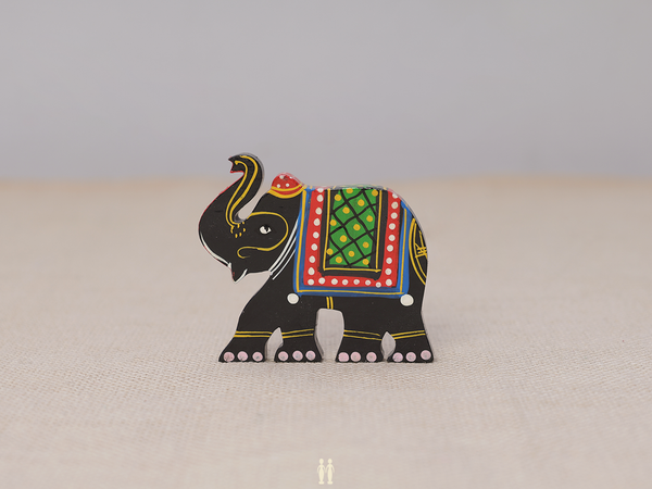 Wooden Elephant For Fridge Magnet