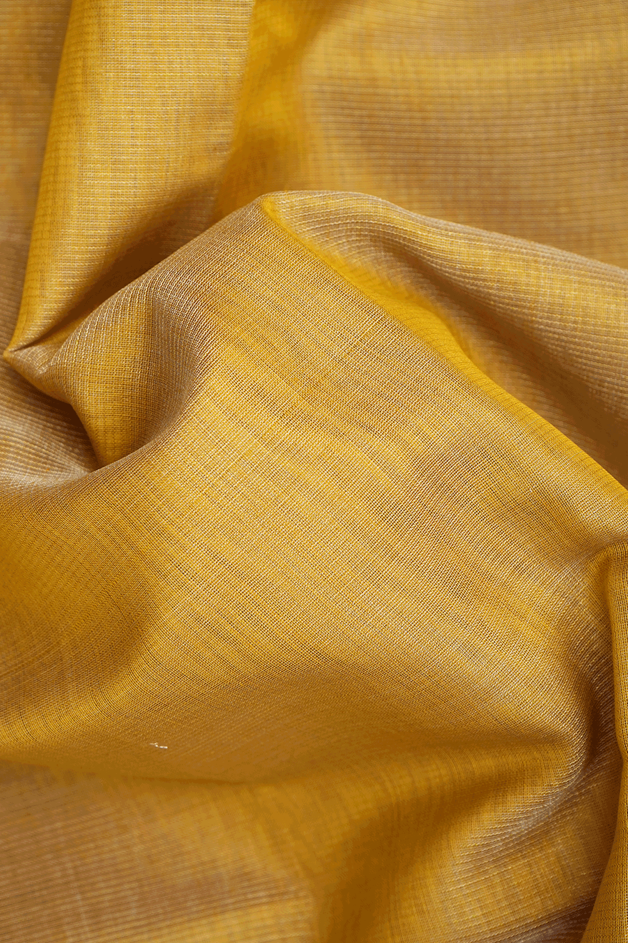 Zari Stripes Design Golden Yellow Maheswari Silk Cotton Saree