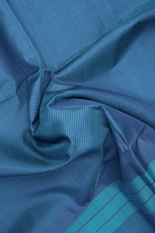 Allover Stripes Design Shades Of Blue Soft Silk Saree