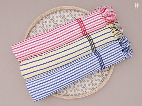 Multicolor Set Of 3 Cotton Towel