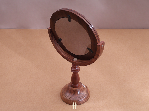 Wooden Table Top Mirror