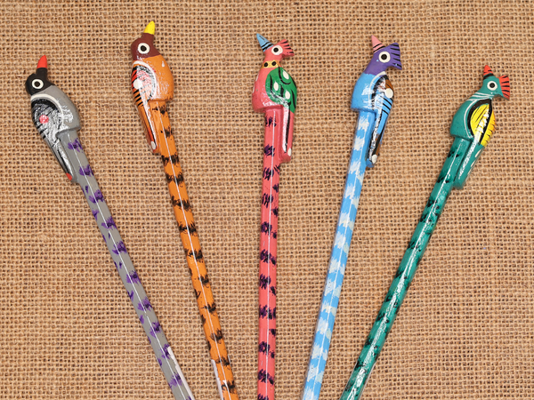 Wooden Pencil Set Of 5 For Kids