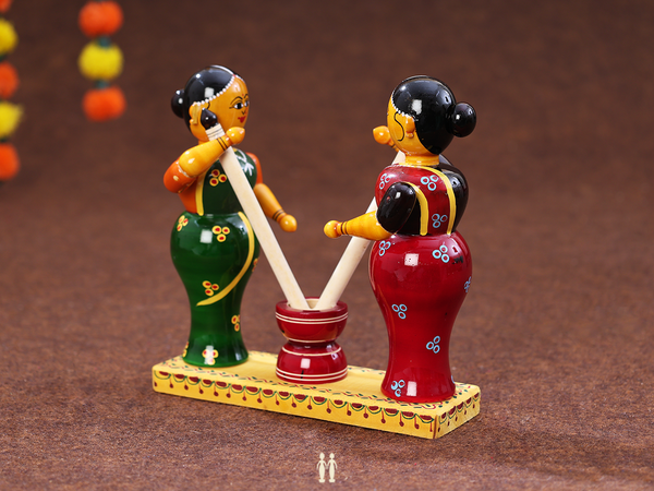 Wooden Handicraft Doll For Golu Set