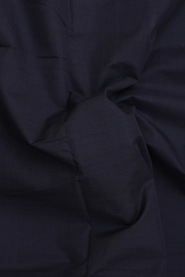 Mangalagiri Cotton Saree In Black With Contrast Border