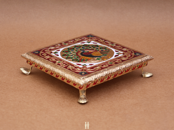 Peacock Design Pooja Stand