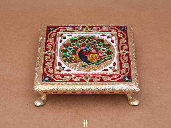 Peacock Design Pooja Stand