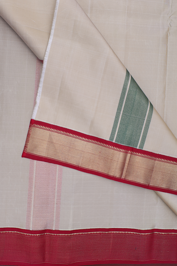 Ganga Jamuna Border Brown Silk Dhoti With Shirt Material