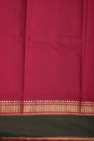 Natural Screen Printed Turkish Green Kanchipuram Silk Saree