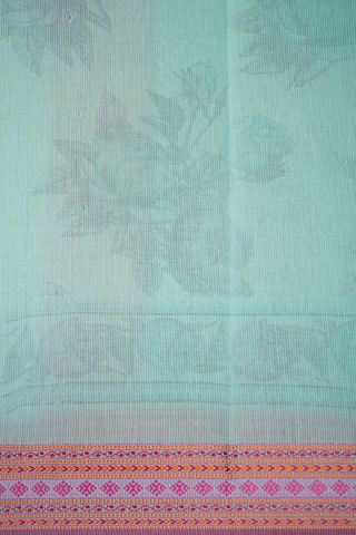 Floral Digital Printed Mint Blue Kota Cotton Saree