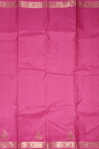 Zari Striped Design Rose Pink Kanchipuram Silk Saree