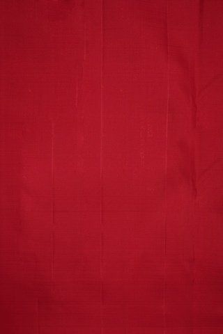 Square Mandala Zari Design Chilli Red Kanchipuram Silk Saree
