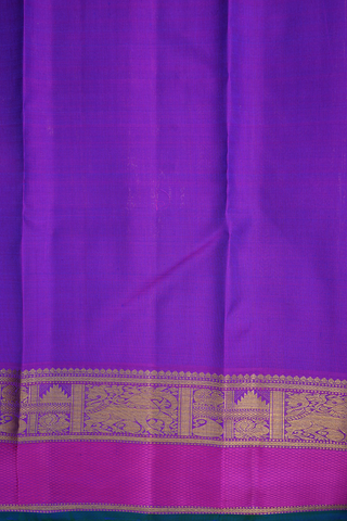 Floral Zari Buttis Cobalt Blue Kanchipuram Silk Saree