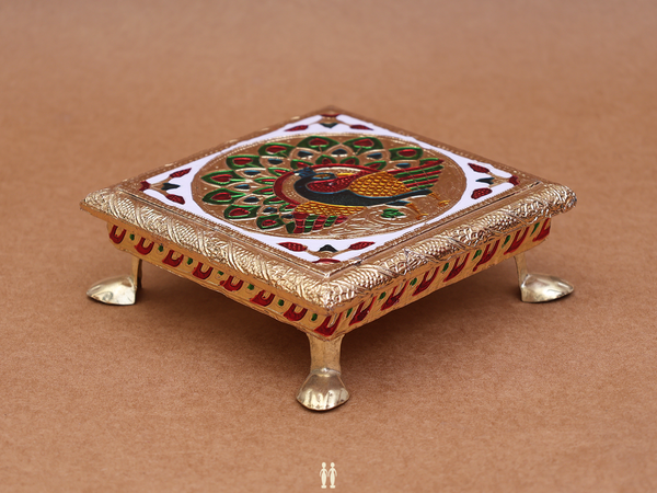 Peacock Design Pooja Stand