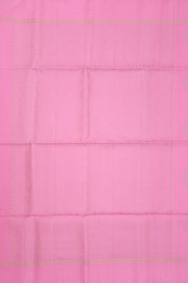 Soft Silk Saree In Pink With Kolam Buttas