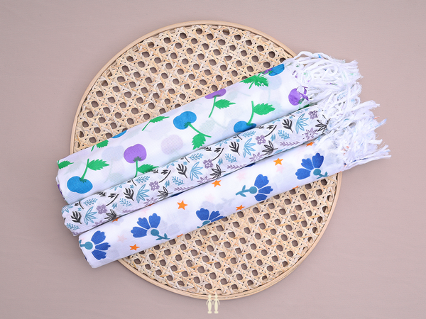 White Set Of 3 Cotton Towel
