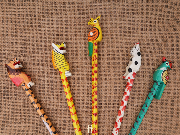 Wooden Pencil Set Of 5 For Kids