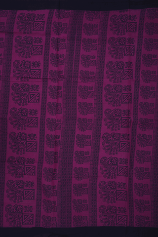 Allover Floral Printed Purple Rose Sungudi Cotton Saree