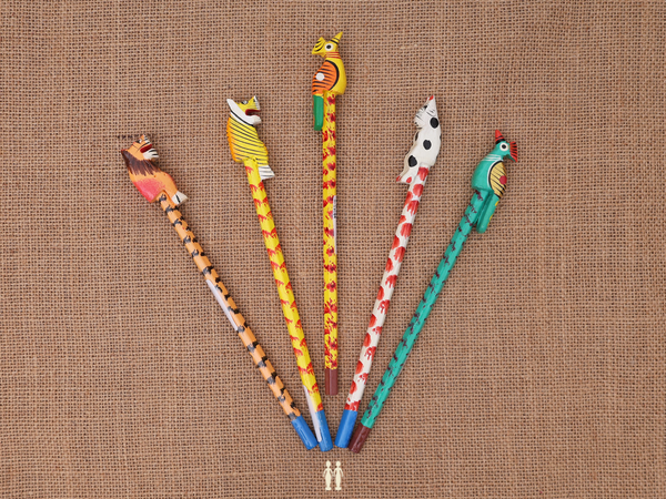 Wooden Pencil Set Of 5 For Kids
