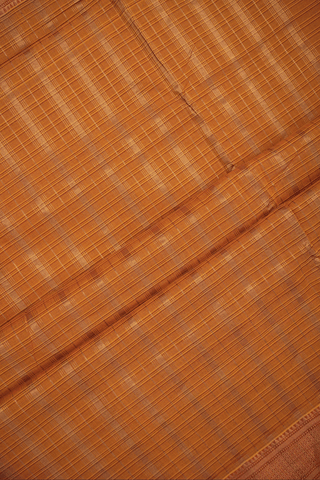 Checked Design Burgundy Red Mangalagiri Cotton Saree