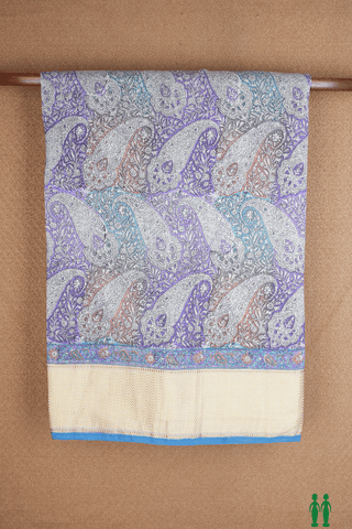 Paisley Printed Design Multicolor Chanderi Cotton Saree