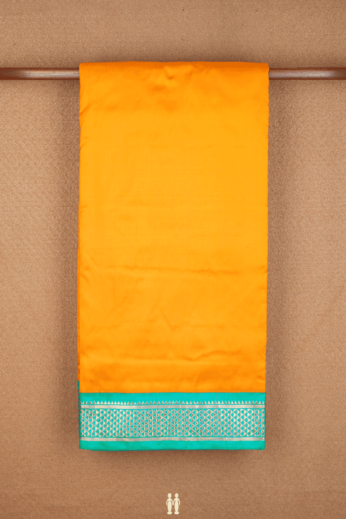 Arai Maadam Zari Border Golden Yellow Nine Yards Silk Saree