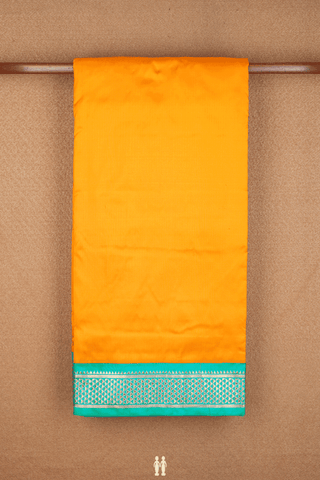 Arai Maadam Zari Border Golden Yellow Nine Yards Silk Saree