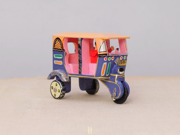 Wooden Handicraft Multicolor Miniature Auto