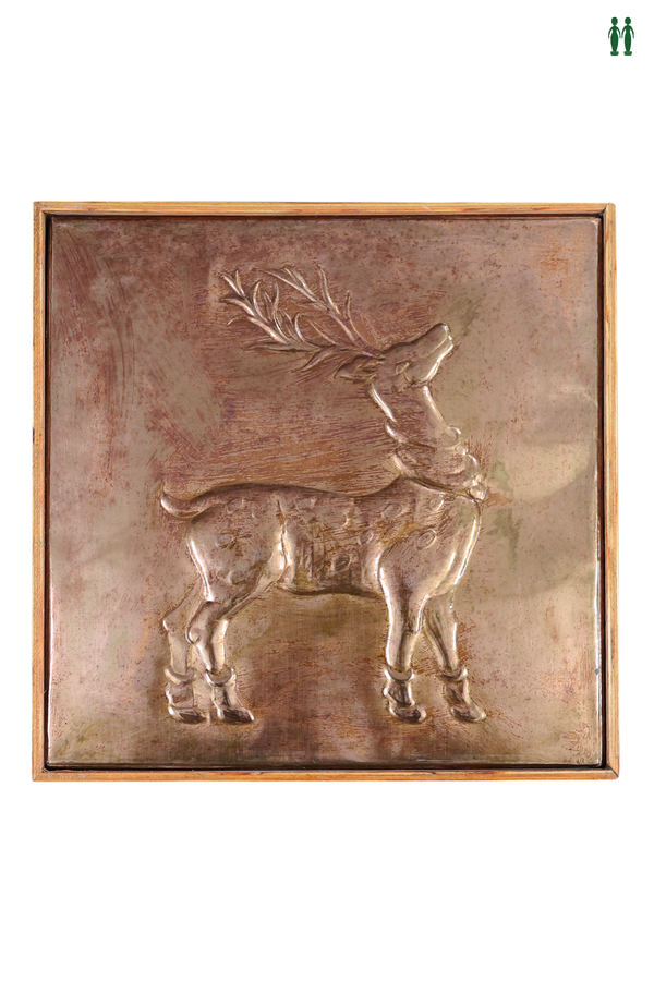 Deer Design Embossed Wall Hanging for Home Decor