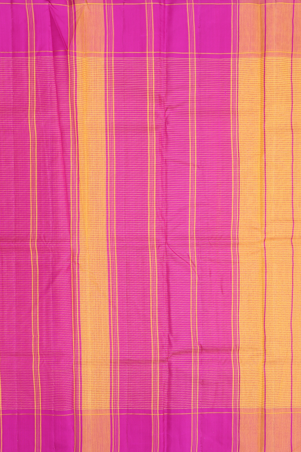 Koorainadu Silk Cotton Saree In Pink And Orange With Checks