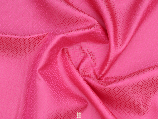 Jacquard Pattern Pink Kanchipuram Silk Blouse Material